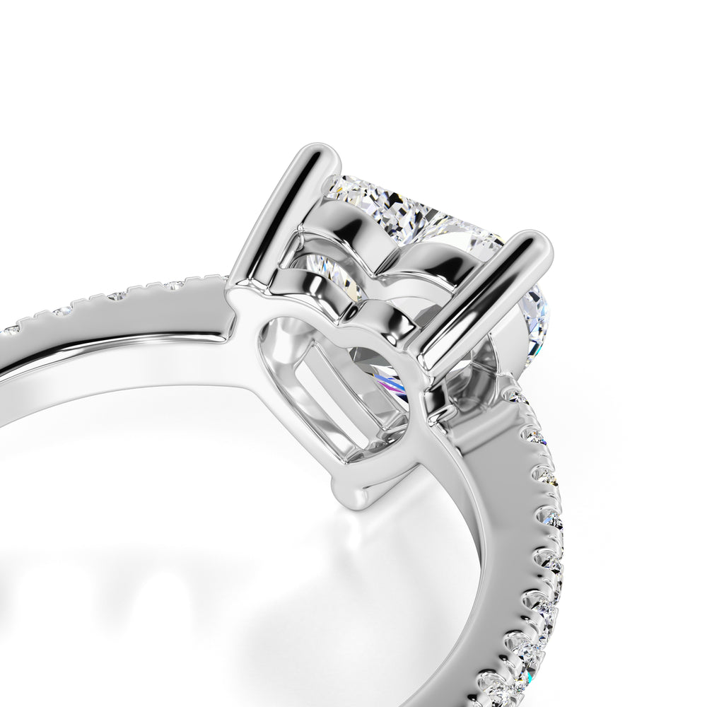 Cora Moissanite & Lab Grown Diamond Ring | White Gold | 2