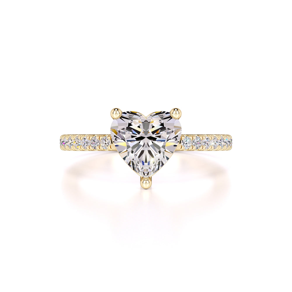Cora Moissanite & Lab Grown Diamond Ring | Yellow Gold | 1