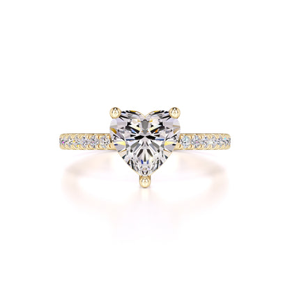 Cora Moissanite & Lab Grown Diamond Ring | Yellow Gold | 1