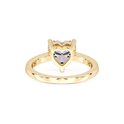 Cora Moissanite & Lab Grown Diamond Ring | Yellow Gold | 3