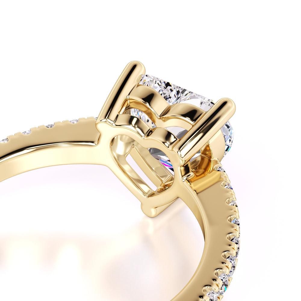 Cora Moissanite & Lab Grown Diamond Ring | Yellow Gold | 2