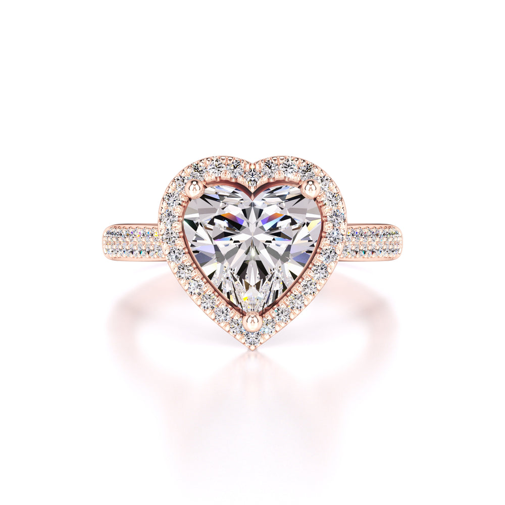 Hazel Moissanite & Lab Grown Diamond Ring | Rose Gold | 1