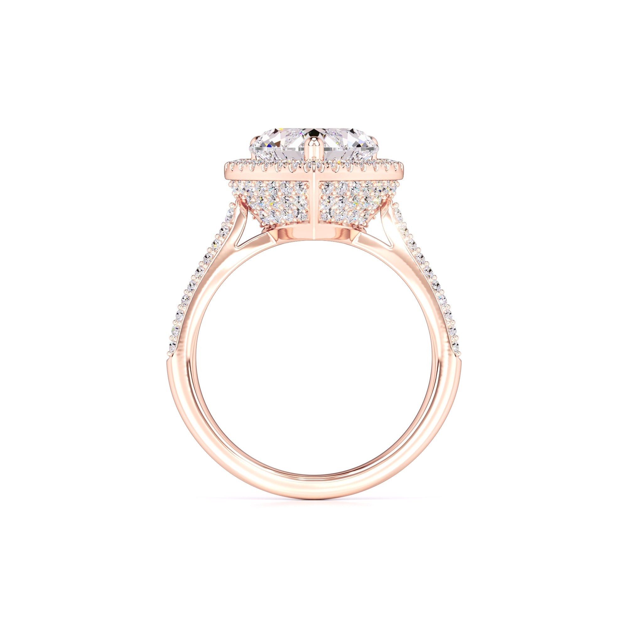 Hazel Moissanite & Lab Grown Diamond Ring | Rose Gold | 4