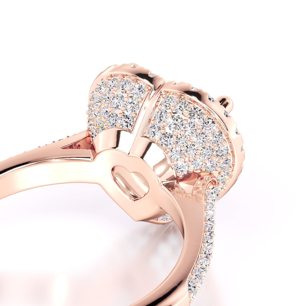 Hazel Moissanite & Lab Grown Diamond Ring | Rose Gold | 2