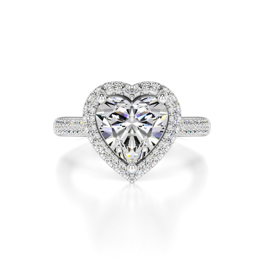 Hazel Moissanite & Lab Grown Diamond Ring | White Gold | 1