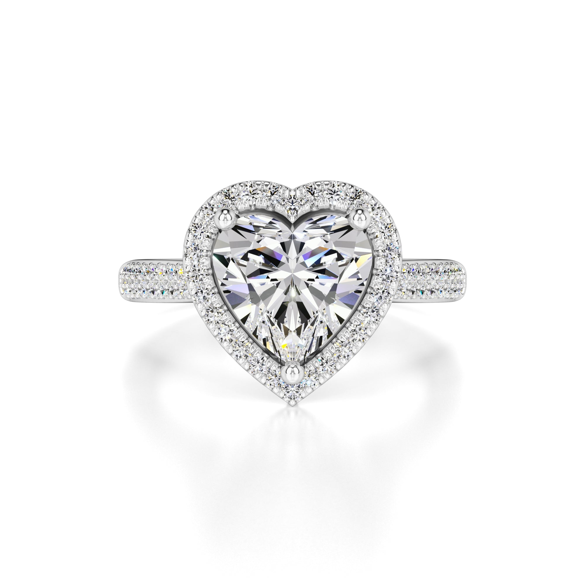 Hazel Moissanite & Lab Grown Diamond Ring | White Gold | 1