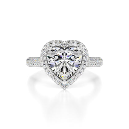 Hazel Moissanite & Lab Grown Diamond Ring | White Gold | 1