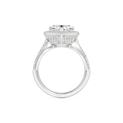 Hazel Moissanite & Lab Grown Diamond Ring | White Gold | 4