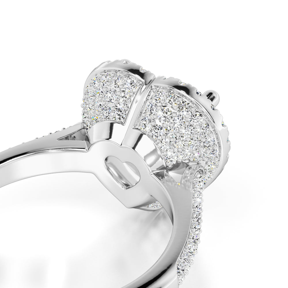 Hazel Moissanite & Lab Grown Diamond Ring | White Gold | 2