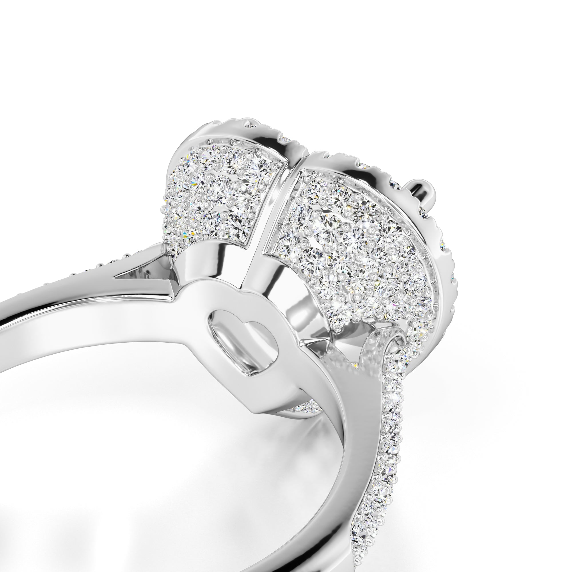 Hazel Moissanite & Lab Grown Diamond Ring | White Gold | 2