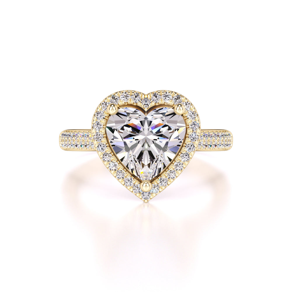 Hazel Moissanite & Lab Grown Diamond Ring | Yellow Gold | 1