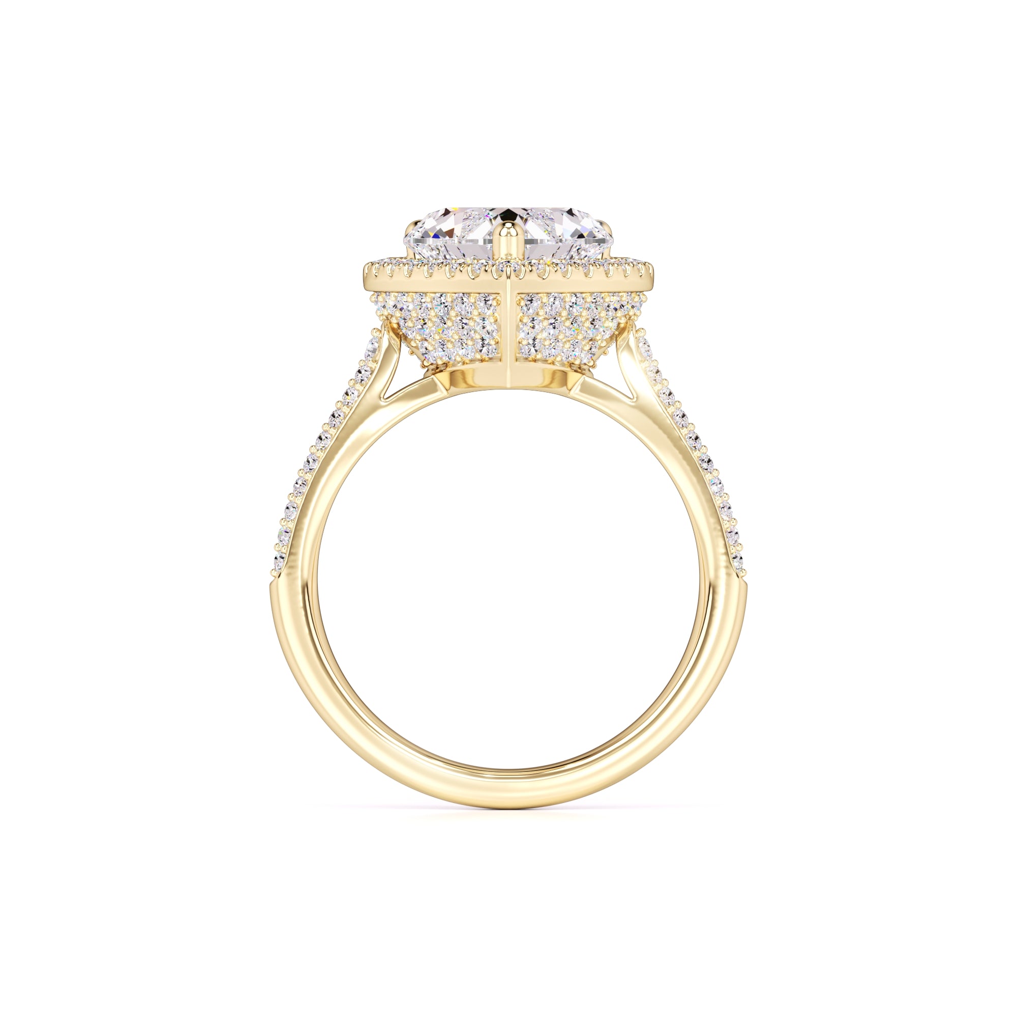 Hazel Moissanite & Lab Grown Diamond Ring | Yellow Gold | 4