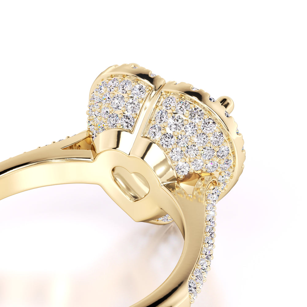 Hazel Moissanite & Lab Grown Diamond Ring | Yellow Gold | 2
