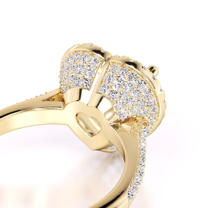 Hazel Moissanite & Lab Grown Diamond Ring | Yellow Gold | 2