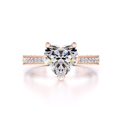 Ellie Moissanite & Lab Grown Diamond Ring | Rose Gold | 1