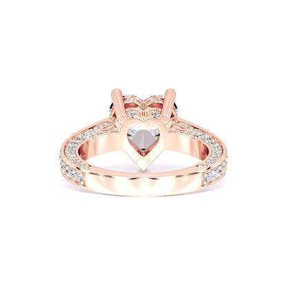 Ellie Moissanite & Lab Grown Diamond Ring | Rose Gold | 3