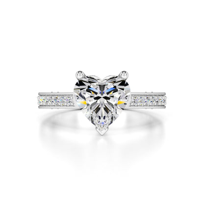 Ellie Moissanite & Lab Grown Diamond Ring | White Gold | 1