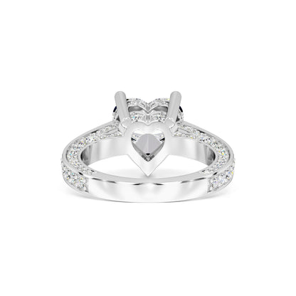 Ellie Moissanite & Lab Grown Diamond Ring | White Gold | 3