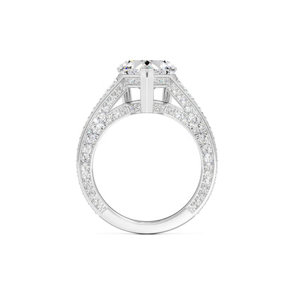 Ellie Moissanite & Lab Grown Diamond Ring | White Gold | 4