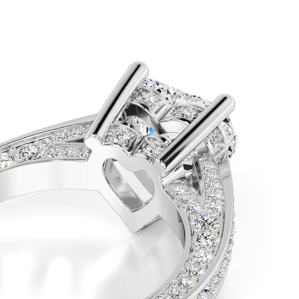 Ellie Moissanite & Lab Grown Diamond Ring | White Gold | 2