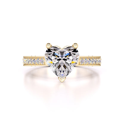 Ellie Moissanite & Lab Grown Diamond Ring | Yellow Gold | 1