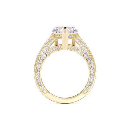 Ellie Moissanite & Lab Grown Diamond Ring | Yellow Gold | 4