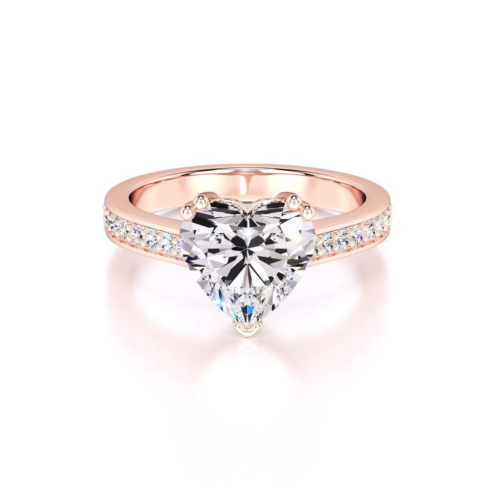 Amber Lab Grown Diamond Ring | Rose Gold | 1
