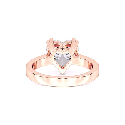 Amber Moissanite & Lab Grown Diamond Ring | Rose Gold | 3