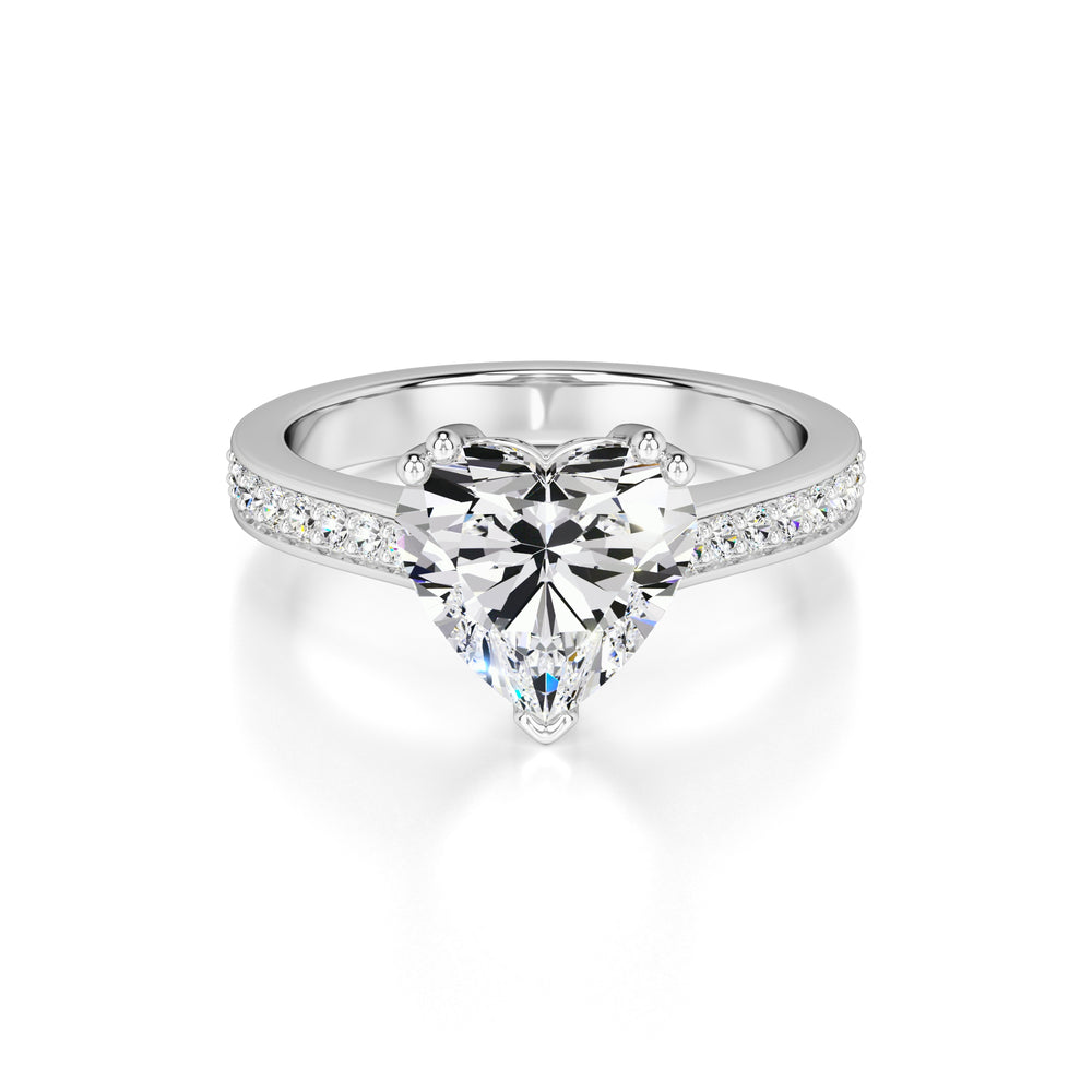 Amber Lab Grown Diamond Ring | White Gold | 1