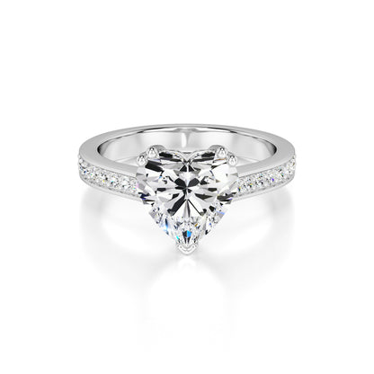 Amber Lab Grown Diamond Ring | White Gold | 1