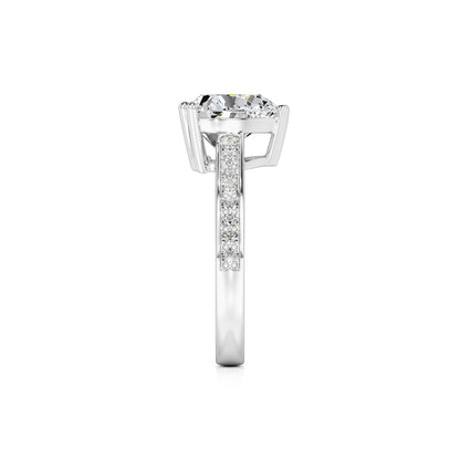 Amber Lab Grown Diamond Ring | White Gold | 4