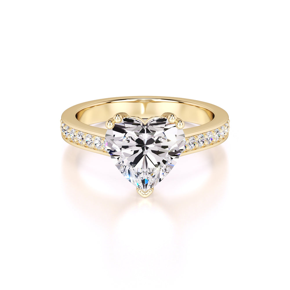 Amber Lab Grown Diamond Ring | Yellow Gold | 1