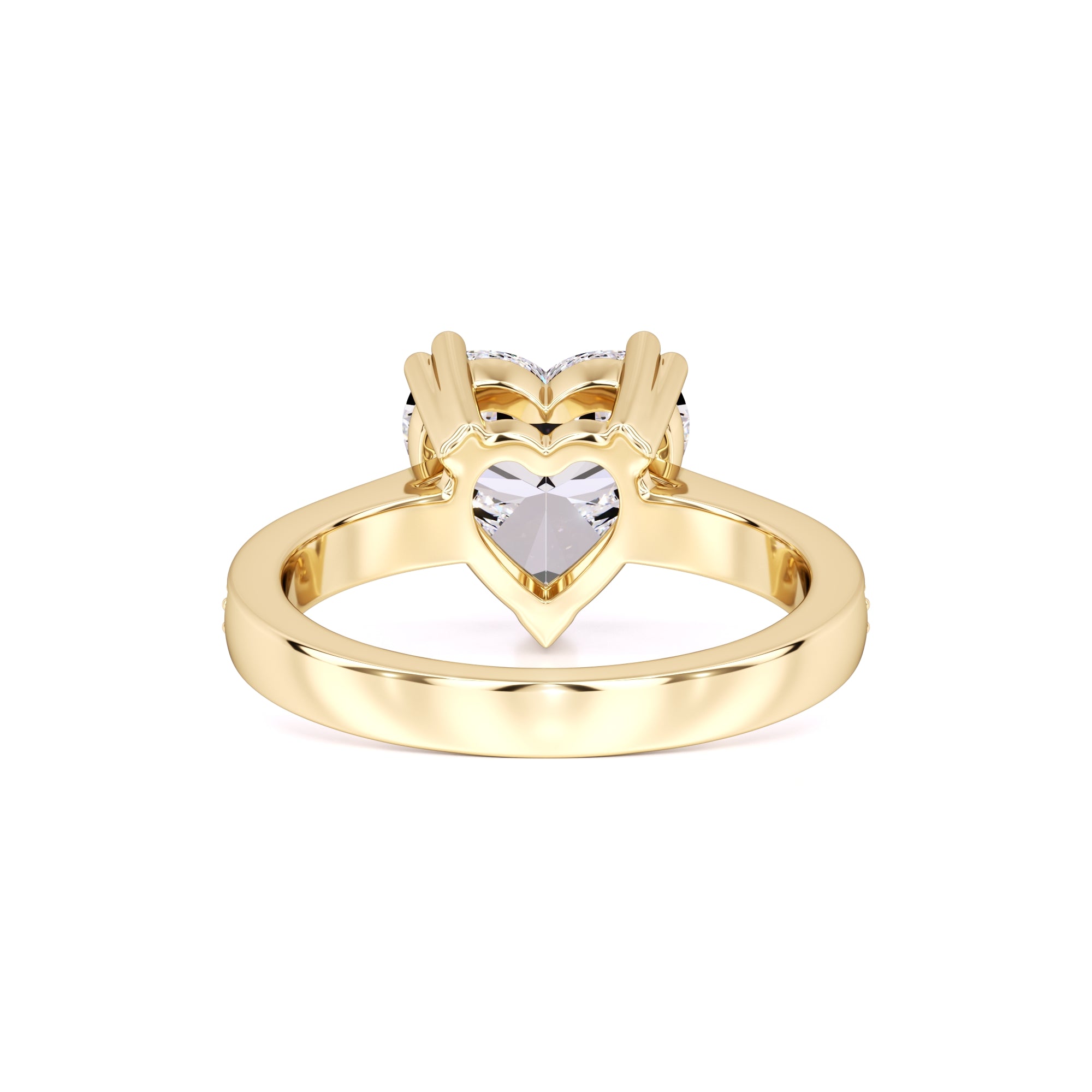 Amber Moissanite & Lab Grown Diamond Ring | Yellow Gold | 3