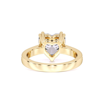 Amber Moissanite & Lab Grown Diamond Ring | Yellow Gold | 3