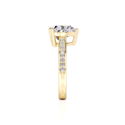 Amber Lab Grown Diamond Ring | Yellow Gold | 4