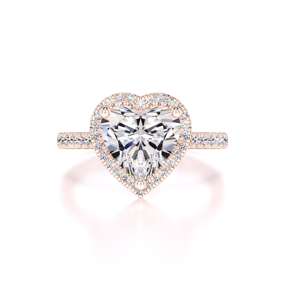 Brooke Moissanite & Lab Grown Diamond Ring | Rose Gold | 1