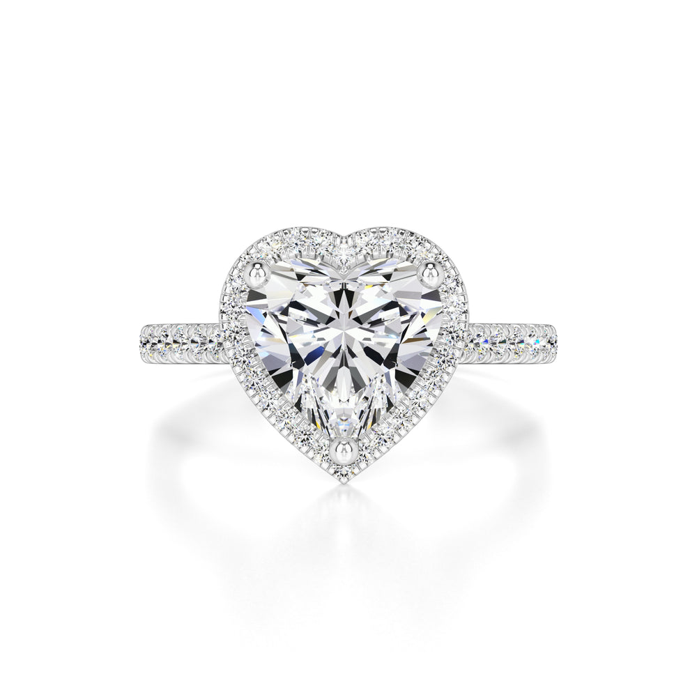 Brooke Moissanite & Lab Grown Diamond Ring | White Gold | 1