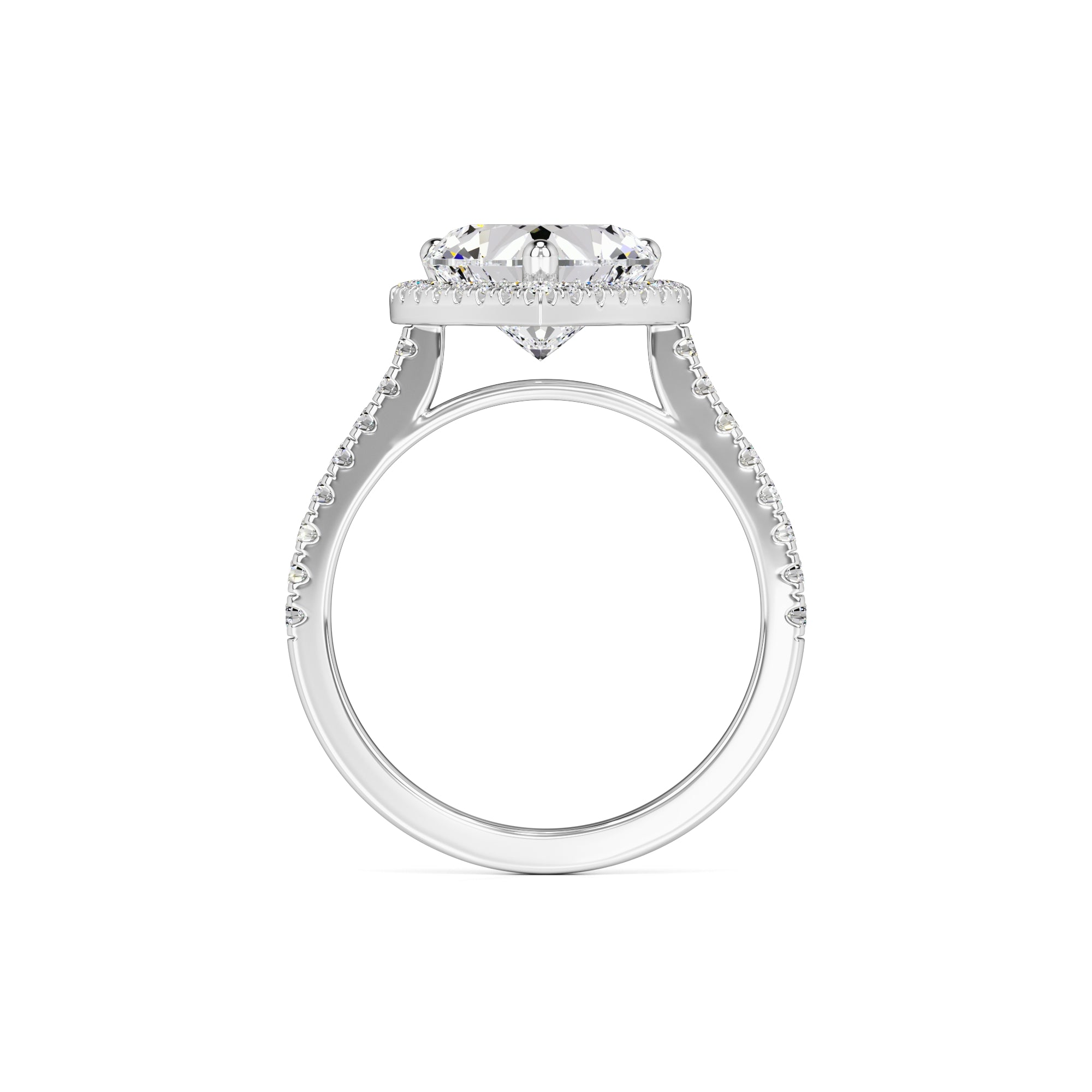 Brooke Moissanite & Lab Grown Diamond Ring | White Gold | 4