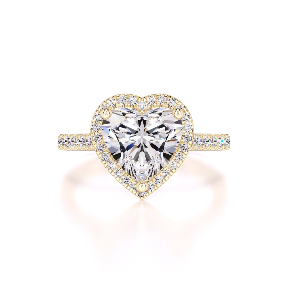 Brooke Moissanite & Lab Grown Diamond Ring | Yellow Gold | 1