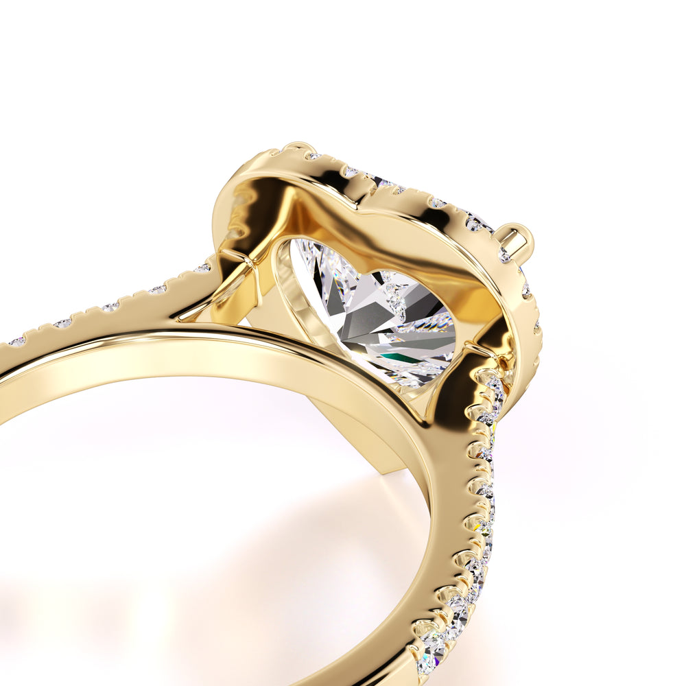Brooke Moissanite & Lab Grown Diamond Ring | Yellow Gold | 2