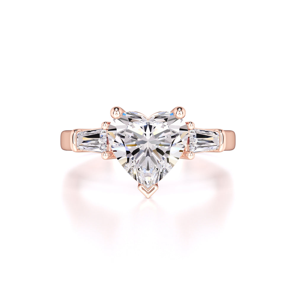 Seraphina Moissanite & Lab Grown Diamond Ring | Rose Gold | 1