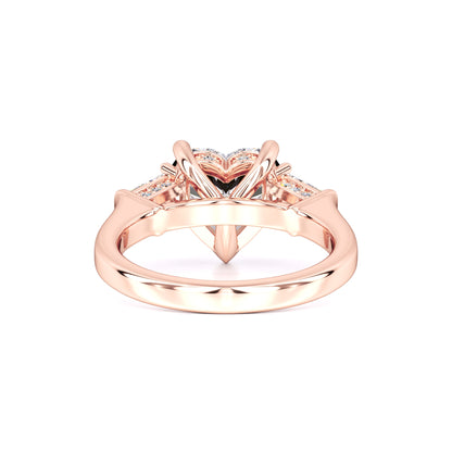 Seraphina Moissanite & Lab Grown Diamond Ring | Rose Gold | 3