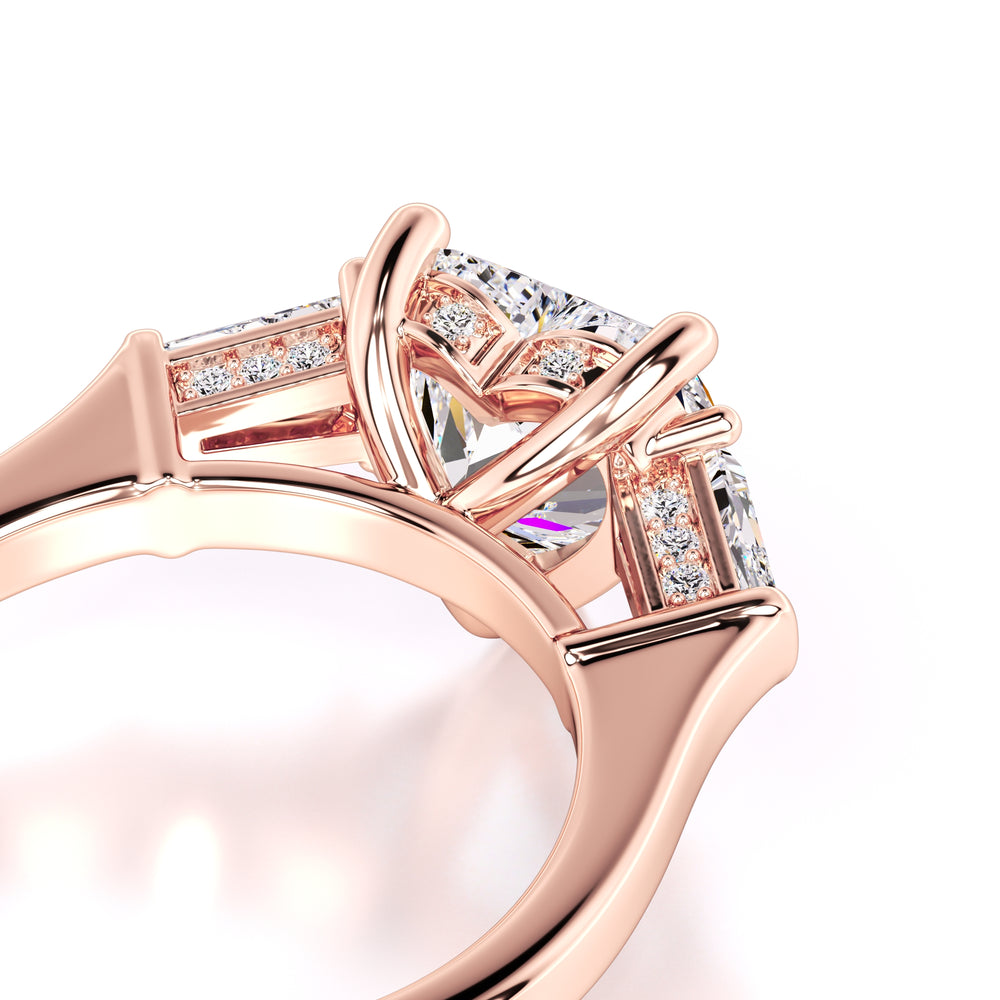Seraphina Moissanite & Lab Grown Diamond Ring | Rose Gold | 2