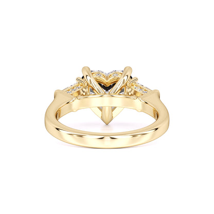 Seraphina Moissanite & Lab Grown Diamond Ring | Yellow Gold | 3