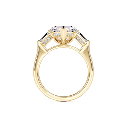 Seraphina Moissanite & Lab Grown Diamond Ring | Yellow Gold | 4