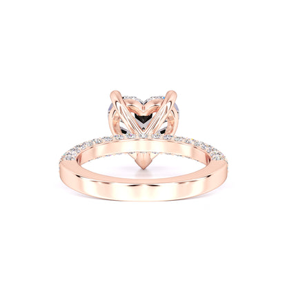 Emma Moissanite & Lab Grown Diamond Ring | Rose Gold | 3
