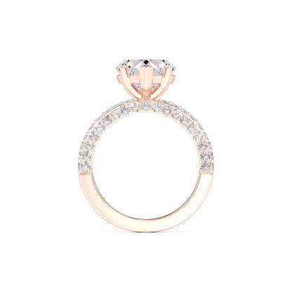 Emma Moissanite & Lab Grown Diamond Ring | Rose Gold | 4