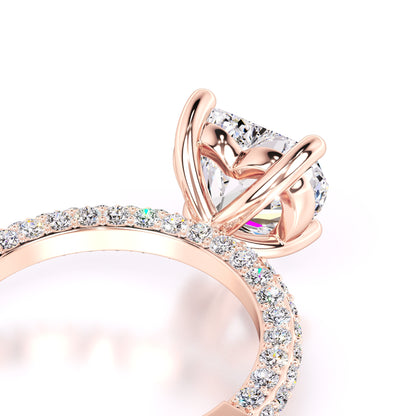 Emma Moissanite & Lab Grown Diamond Ring | Rose Gold | 2
