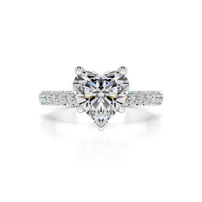 Emma Moissanite & Lab Grown Diamond Ring | White Gold | 1