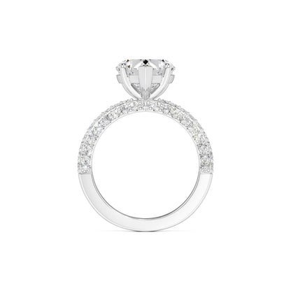 Emma Moissanite & Lab Grown Diamond Ring | White Gold | 4